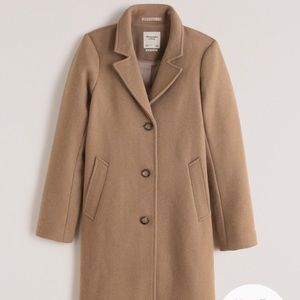A&F wool blend dad coat